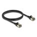 Delock Síťový kabel RJ45 Cat.8.1, F/FTP Slim Pro, 1 m, černý 80339