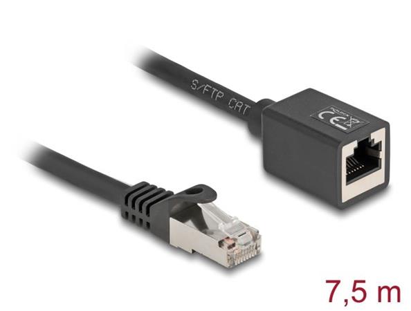 Delock - Síťový prodlu?ovací kabel - RJ-45 (M) do RJ-45 (F) - 7.5 m - 6 mm - S/FTP - CAT 6a - prove 90320