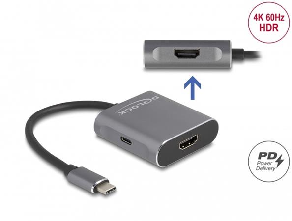 Delock Splitter USB Type-C™ (režim DP Alt) na 2 x HDMI MST s USB Type-C™ PD 87805