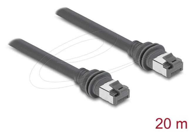 Delock Spojovací kabel RJ45 Cat.6 kompatibilní se Starlink Gen3 – 20 m, šedý 90676