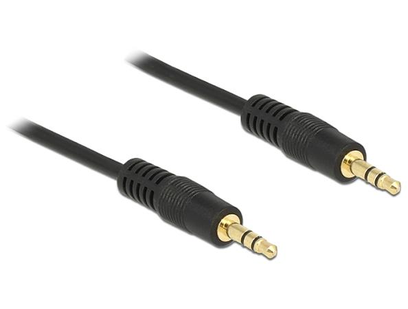Delock Stereo Jack Cable 3.5 mm 3 pin male > male 3 m black 58926