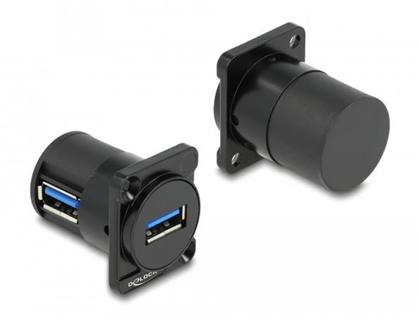 Delock Typu D Modul USB 2.0 Typ-A samice na samice 90° pravoúhlý 88059