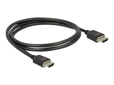 DeLOCK - Ultra High Speed HDMI kabel - HDMI (M) do HDMI (M) - 1 m - trojnásobně stíněný - černá - p 85293