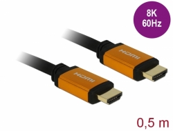 Delock Ultra vysokorychlostní HDMI kabel, 48 Gbps, 8K 60 Hz, 0,5 m 85726