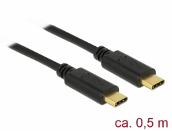 Delock USB 2.0 kabel Type-C na Type-C 0,5 m 5 A E-Marker 83043