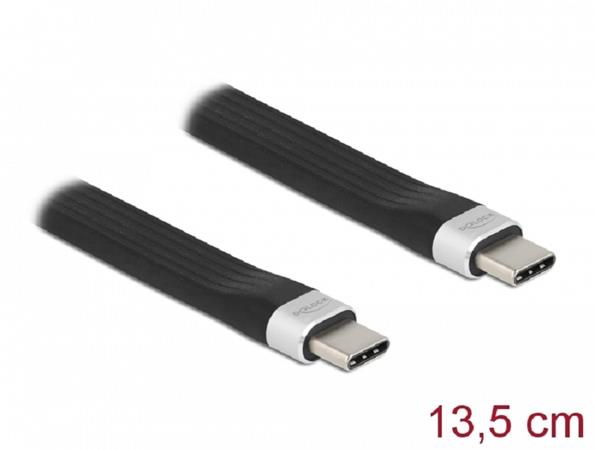 Delock USB 3.2 Gen 2, FPC plochý stuhový kabel, USB Type-C™ na USB Type-C™, 13,5 cm, PD 3 A E-Marker 85770