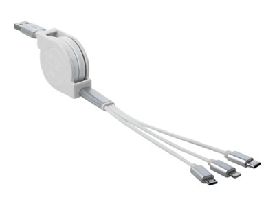 DELOCK, USB 3 in 1 Retractable Charging Cable fo 85850