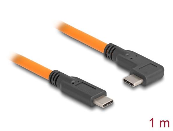 Delock USB 5 Gbps kabel, ze zástrčky USB Type-C™ na zástrčku USB Type-C™, pravoúhlý, 90°, k focení s tetheringem, 87961
