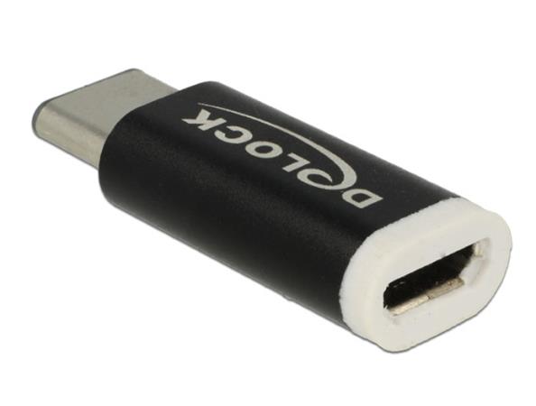 DeLOCK - USB adaptér - USB-C (M) do Micro USB typ B (F) - USB 3.1 - černá