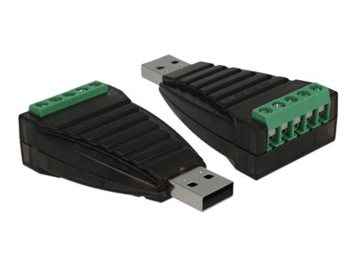 DeLOCK - USB adaptér - USB (M) do terminál s 5 piny - 2500 V - černá 87738