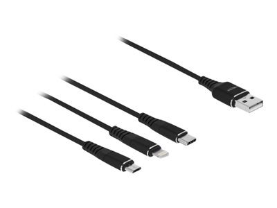 DELOCK, USB Charging Cable 3 in 1 for Lightning 87155