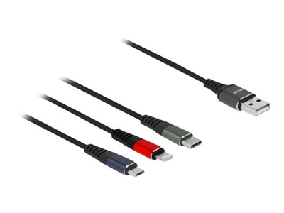 DELOCK, USB Charging Cable 3 in 1 for Lightning 87236