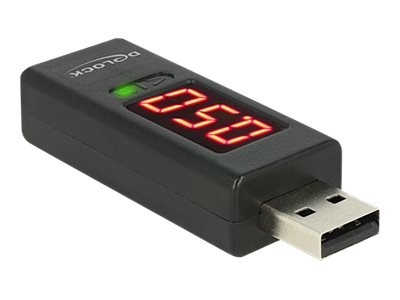 DeLOCK - USB měřič napětí a proudu - černá 65569