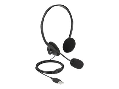 DELOCK, USB Stereo Headset with Volume Control f 27178