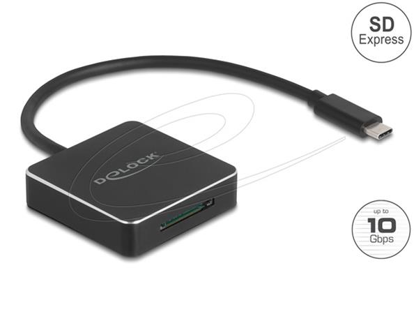 Delock USB Type-C™ čtečka karet pro paměťové karty SD Express (SD 7.1) 91019