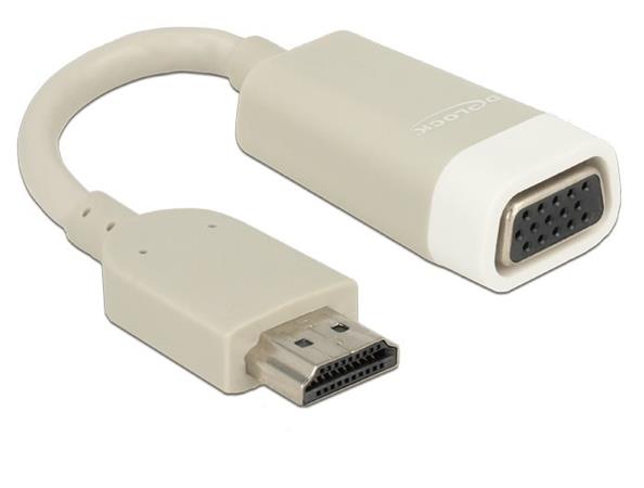 DeLOCK - Video adaptér - HDMI / VGA - HD-15 (VGA) (F) do HDMI (M) - bílá 65469
