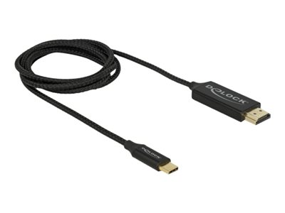 DeLOCK - Video interface converter - HDMI / USB - USB-C (M) do HDMI (M) - 1 m - černá - podporuje 4 84904