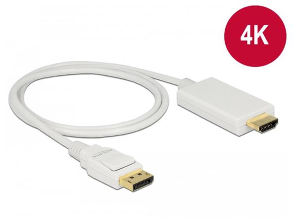 DeLOCK - Video kabel - DisplayPort / HDMI - DisplayPort (M) do HDMI (M) - 1 m - trojnásobně stíněná 83817
