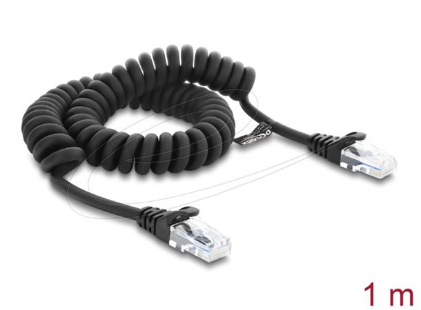 Delock Vinutý kabel rozhraní RJ50, ze zástrčky na zástrčku, 1 m, černý 88161