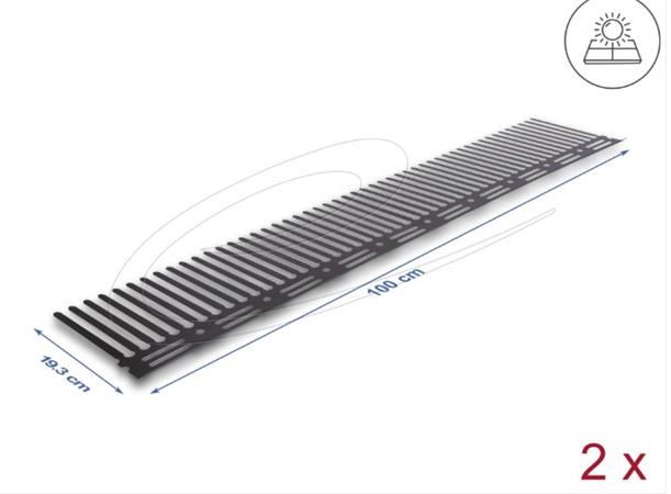 Delock Zábrana proti zvířatům / ochrana proti ptákům pro fotovoltaické systémy 1 m – 2 kusy, hnědá (193 mm) 90976