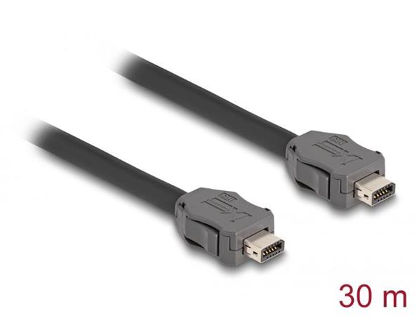 Delock ze zástrčkového konektoru Cable ix Industrial®( A-kódovaný) na zástrčkový konektor Cat.7, délky 30 m 82026