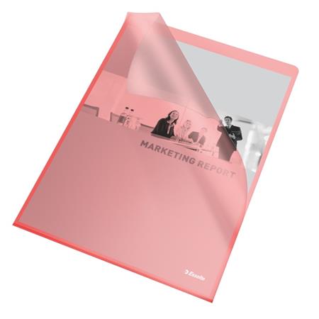 Desky L Esselte Standard A4, OP, 115 mic, sáček 25 ks, červená 60833