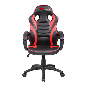 Detské herné kreslo Red Fighter C6, čierno-červené