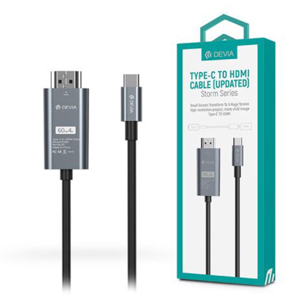 Devia kábel Storm series USB-C to HDMI Cable 2m - Black 6938595399145