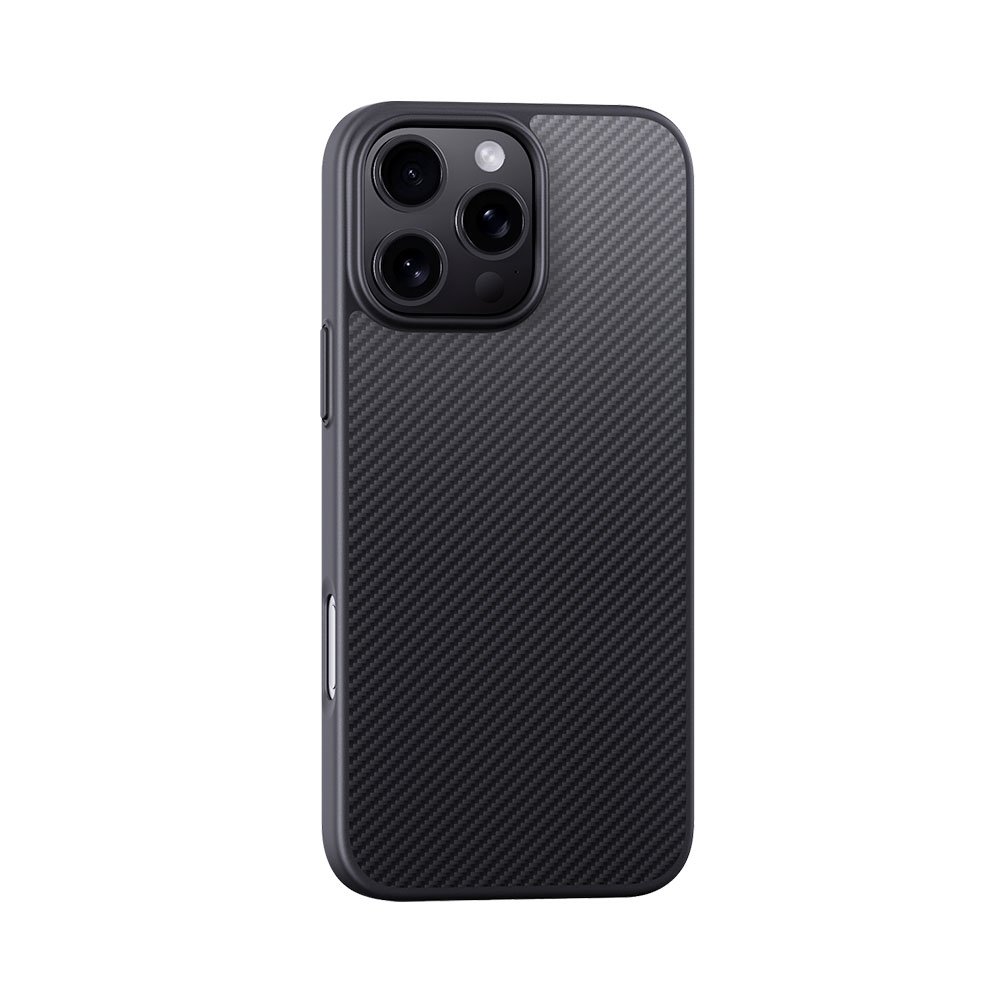 Devia kryt Kevlar Ultra-Thin Magnetic Shockproof Case pre iPhone 16 - Black 6942297117020