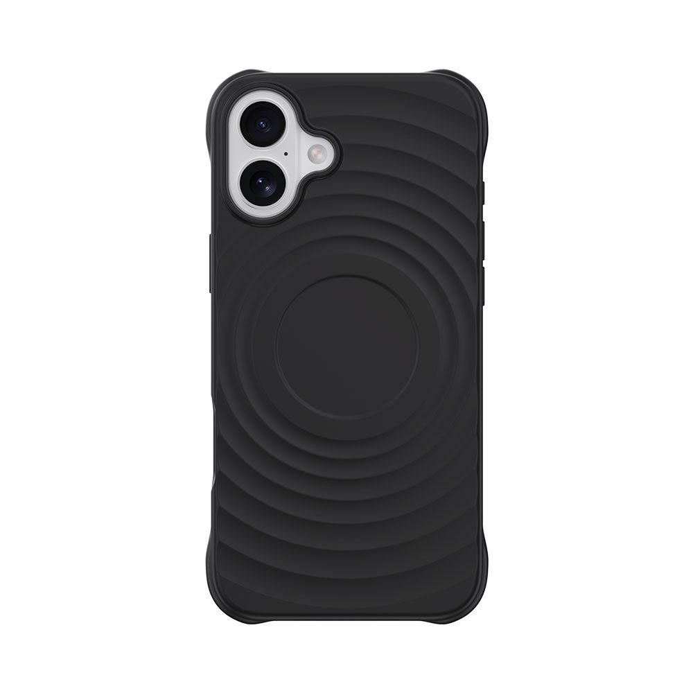 Devia kryt Ripple Magnetic Shockproof TPU Case pre iPhone 16 - Black 6942297115941