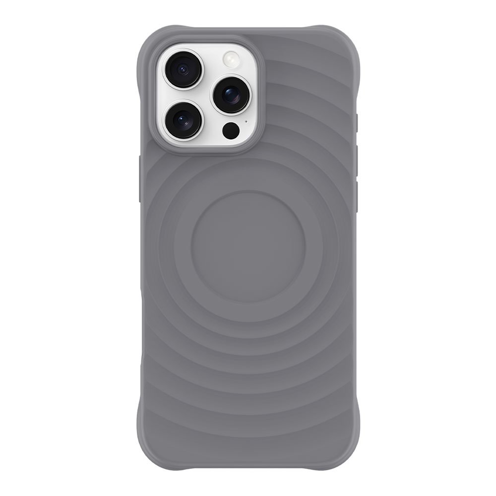 Devia kryt Ripple Magnetic Shockproof TPU Case pre iPhone 16 Pro Max - Gray 6942297116085