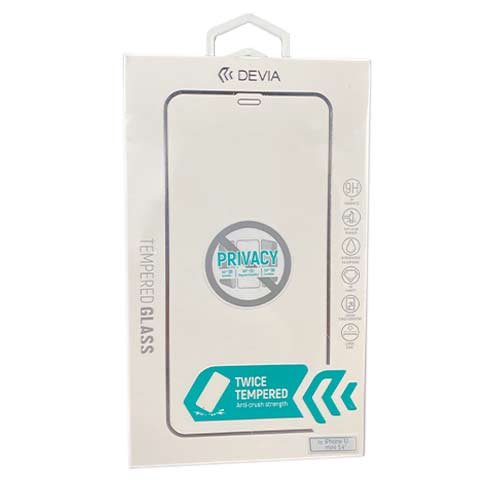 Devia ochranné sklo Real Series Privacy pre iPhone 12 mini - Black Frame 6938595341892