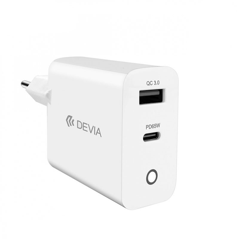 Devia sieťová nabíjačka Extreme Speed GaN PD&QC Quick Charger 65W - White 6938595362743