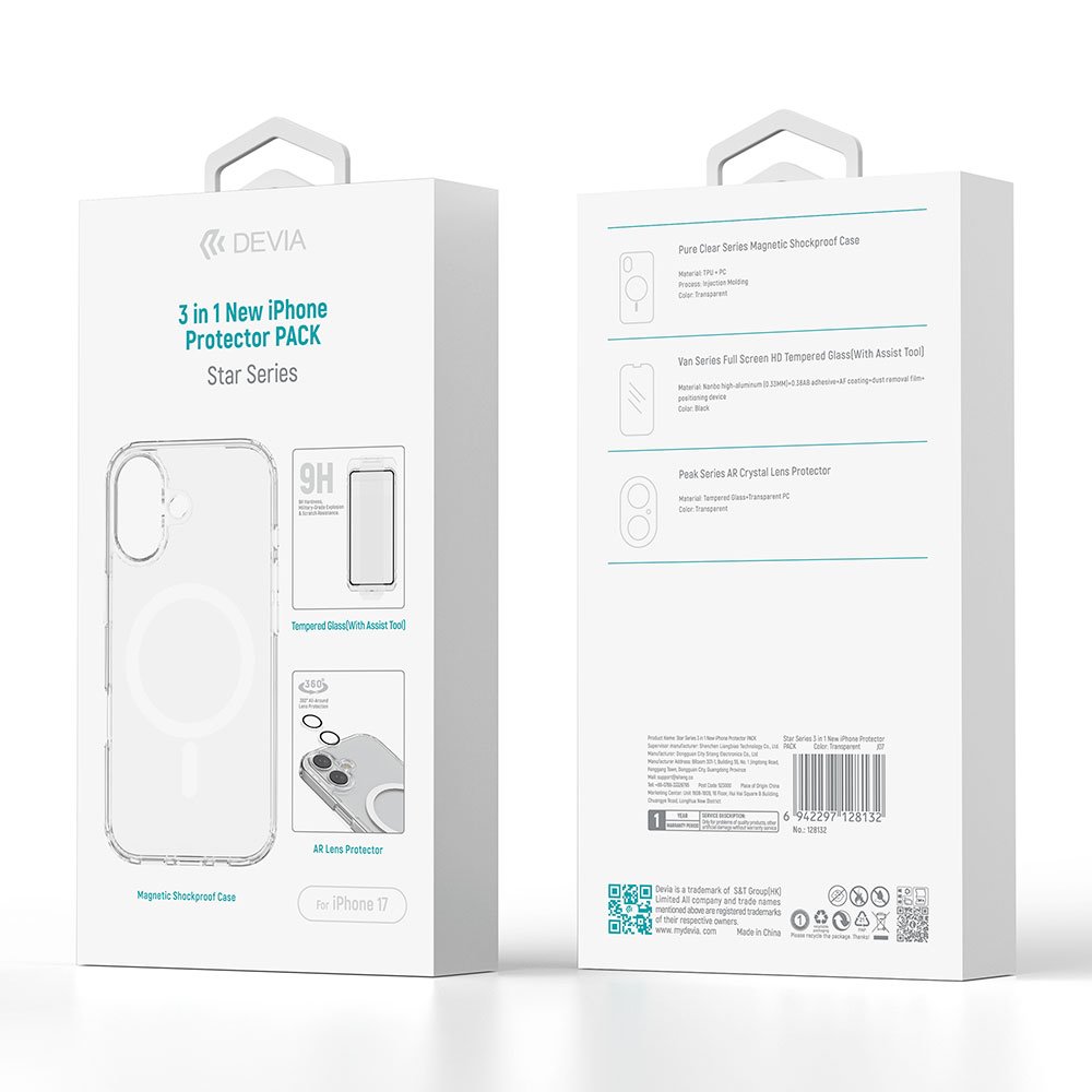 Devia Star Series 3 in 1 iPhone Protector Pack pre iPhone 17 6942297128132
