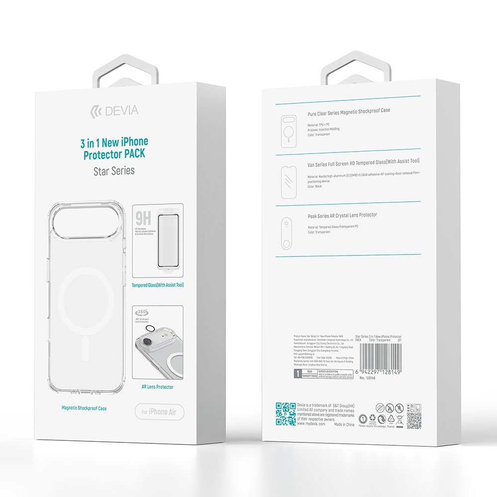 Devia Star Series 3 in 1 iPhone Protector Pack pre iPhone Air 6942297128149