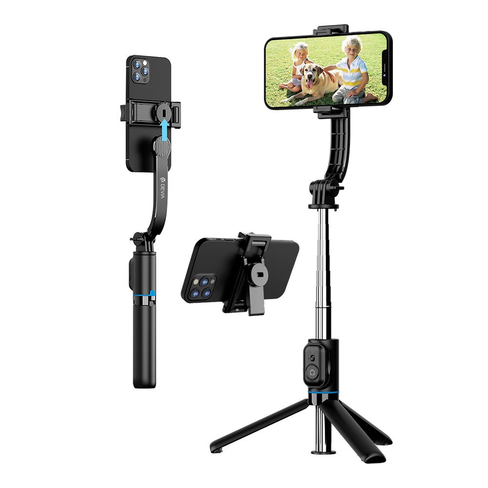 Devia Tripod Stand Multi-functional Detachable Selfie-Stick - Black 6938595383816
