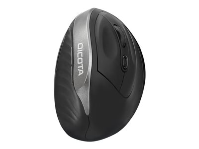 DICOTA Relax - Myš - ergonomický - pravák - 5 tlačítka - bezdrátový - bezdrátový přijímač USB - čer D31981