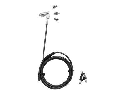 DICOTA Security Lock Exchangeable T/N/W Head - Bezpečnostní kabelový zámek - antracit - 2 m D31699