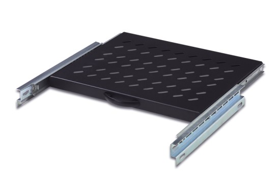 Digitus 19" výsuvná police, větraná, černá, 35kg, 465x345x30mm DN-19 TRAY-2-600-SW