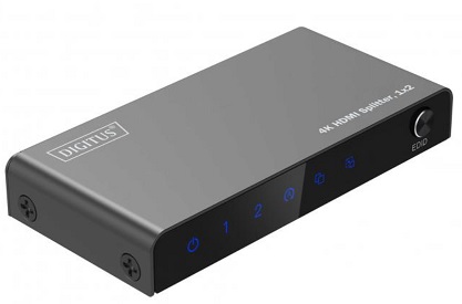 DIGITUS 1x2 HDMI Splitter, 4K/60Hz HDCP 2.2, EDID Control DS-55336