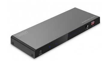 DIGITUS 1x2 HDMI Splitter, 8K/60Hz (4:4:4), Toslink, Stereo, EDID Control DS-55339