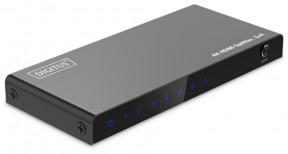 DIGITUS 1x4 HDMI Splitter, 4K/60Hz HDCP 2.2, EDID Control DS-55337