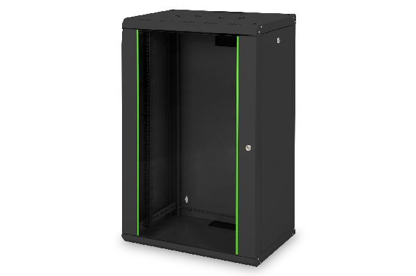 Digitus 20U wall mounting cabinet 998x600x450 mm, color black (RAL 9005) DN-19 20-U-SW