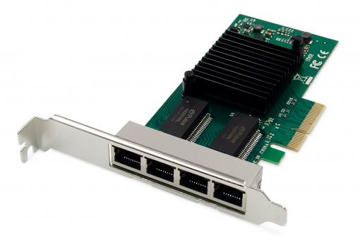 DIGITUS 4 Port RJ45 Intel I350 Server NIC DN-10114