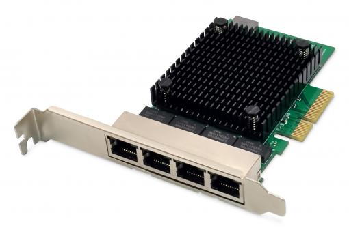 DIGITUS 4 Port RJ45 RTL8125B 2,5 GBits Server NIC DN-10136
