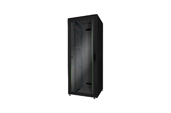 Digitus 42U network cabinet 2053x800x800 mm, color black RAL 9005 glass door DN-19 42U-8/8-B-1