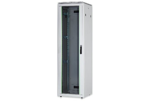 Digitus 47U network cabinet 2276x600x600 mm, color grey RAL 7035 Glass door DN-19 47U-6/6-1