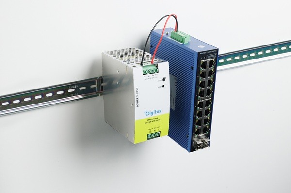 DIGITUS 48 V DC, 5 A, 240 W, AC-DC, Průmyslový napájecí zdroj pro montáž na DIN lištu, kovové pouzdro DN-PWR-STD-24048