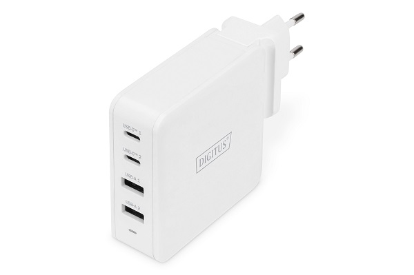 DIGITUS 4portový univerzální nabíjecí adaptér USB, USB-C / USB A, 100 W DA-10197