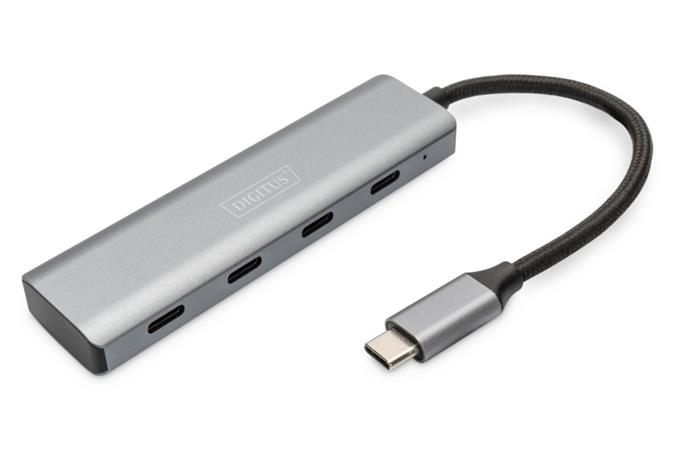 DIGITUS 4portový USB-C HUB 4x USB-C 3.1 Gen1, 5Gbps DA-70246
